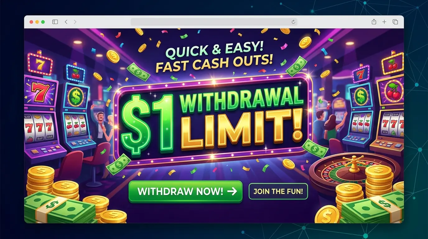 1 € uttak Casinia casino